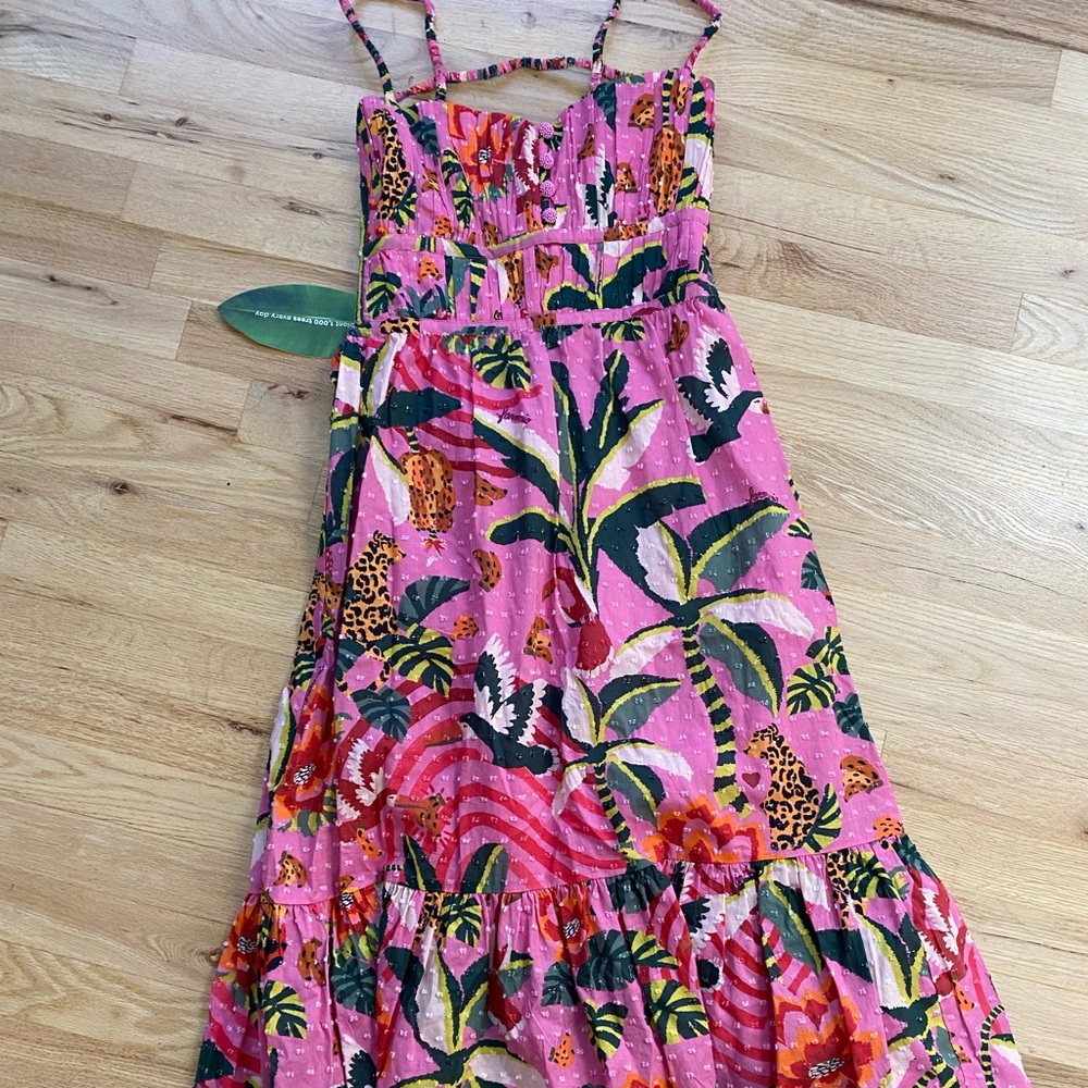 FARM Rio Pink Tropical Print Maxi Dress - Picture 3 of 4
